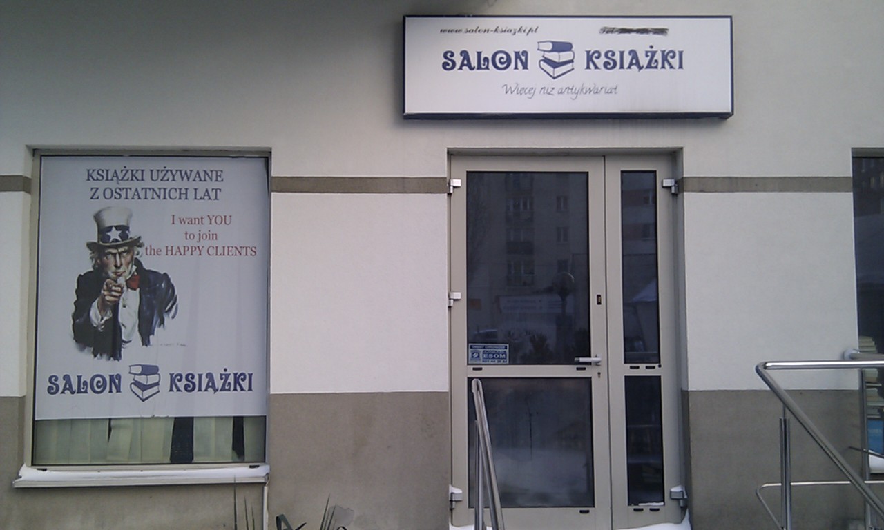 Antykwariat Salon Książki, ulica Belgradzka róg Lanciego Antykwariat Salon Książki, ulica Belgradzka róg Lanciego