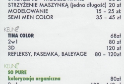 M. Chikelu Salon Fryzjerski cennik usług