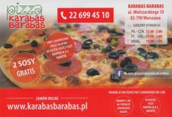 Karabas - Barabas Pizzeria menu cz. 1
